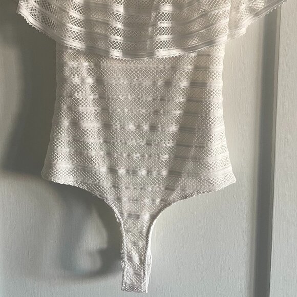 BCBGMaxAzria off the shoulder lace bodysuit - Picture 5 of 5